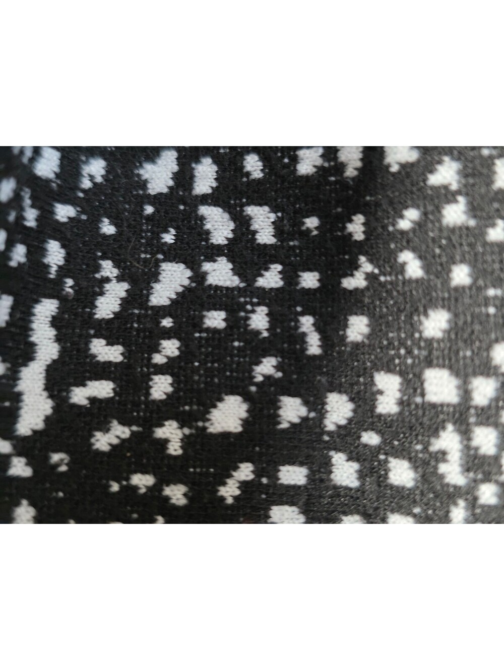 DKNY Black White Jacquard Knit Fit Flare A-Line Dress Size 14 Stretch Sleeveless - Picture 11 of 12